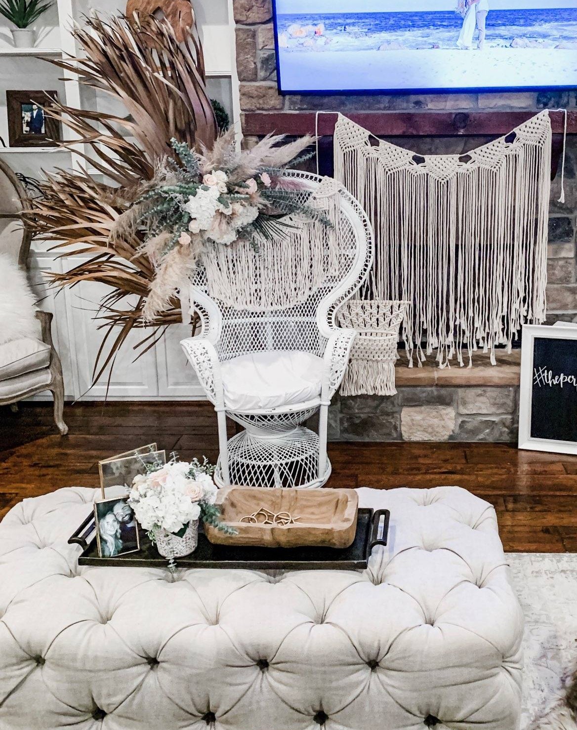 Wicker Chair For Baby Shower For Sale / Rattan Chair Pottery Barn
