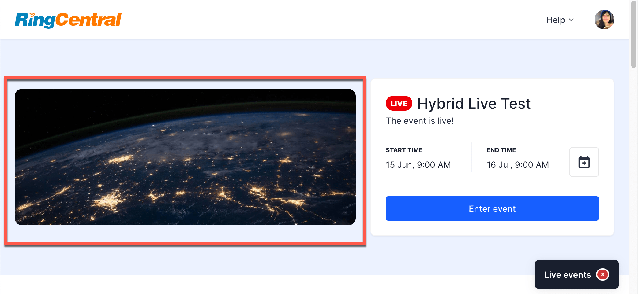 How to change your event image RingCentral Events