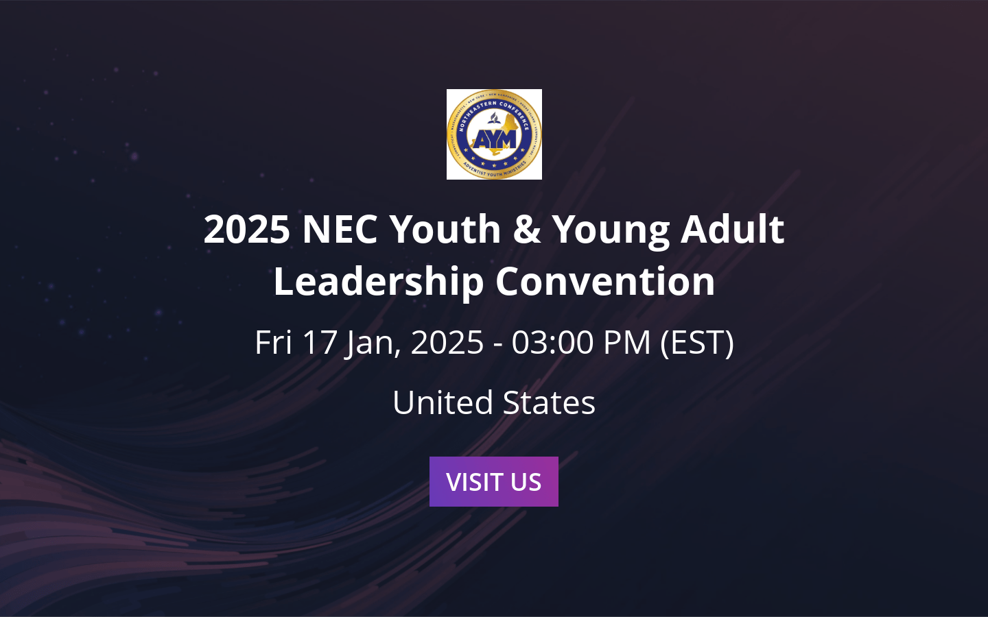 Nec Events November 2025 2025 NEC Youth & Young Adult Leadership Convention