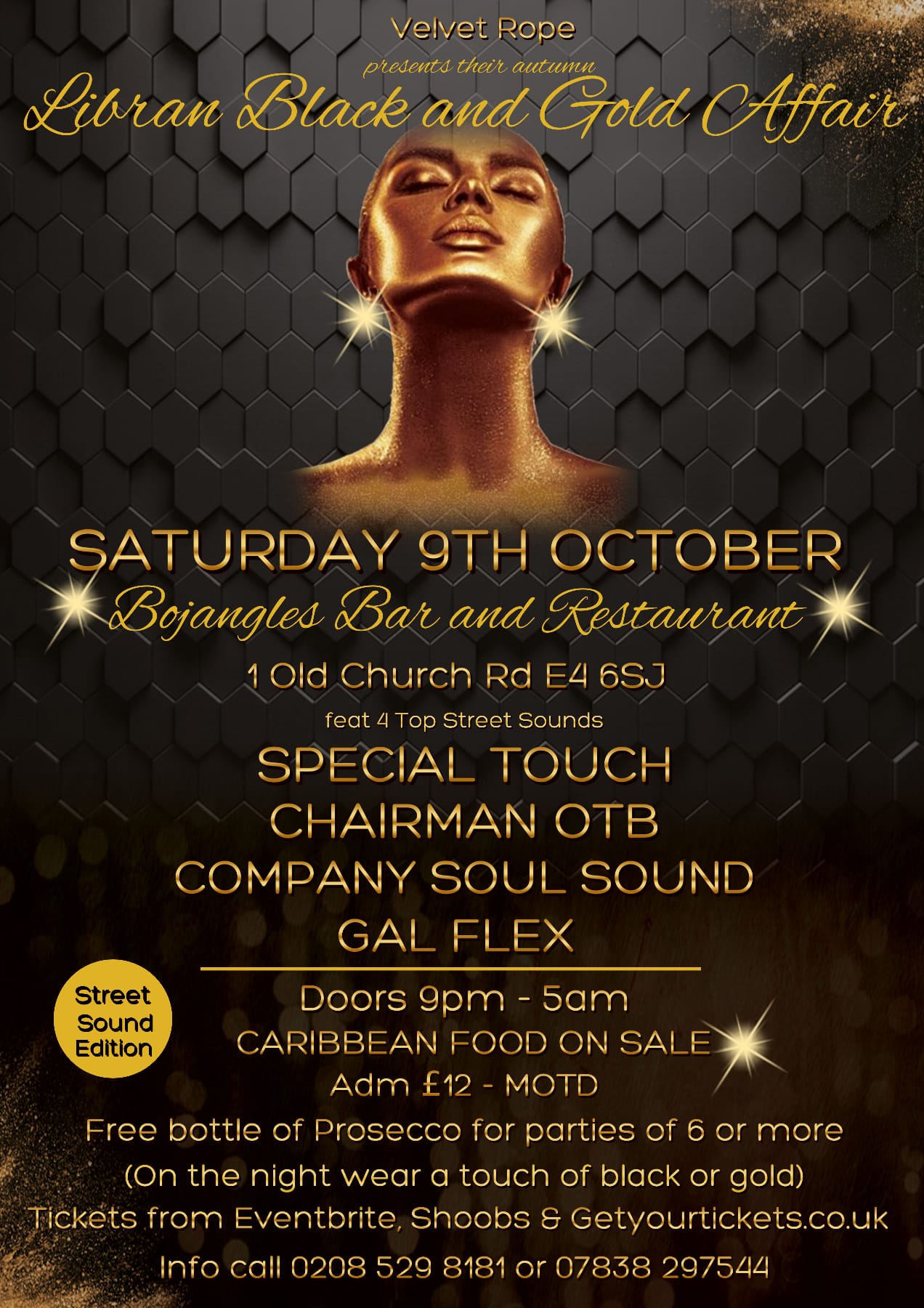 Libran Black and Gold Affair Club Night in Chingford Events for LONDON