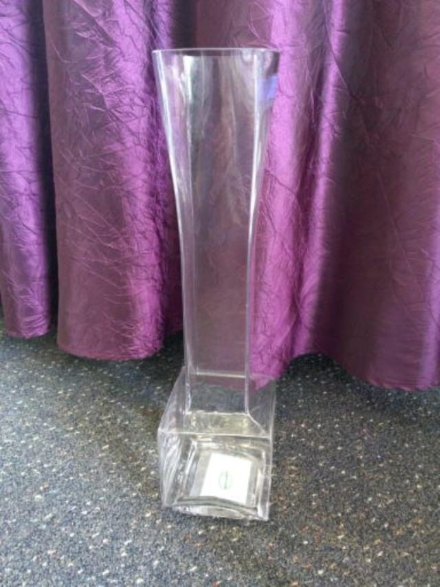 TALL CUBED BOTTOM VASE 3 INCH X16 INCH Rentals East Lansing MI, Where to Rent TALL CUBED BOTTOM