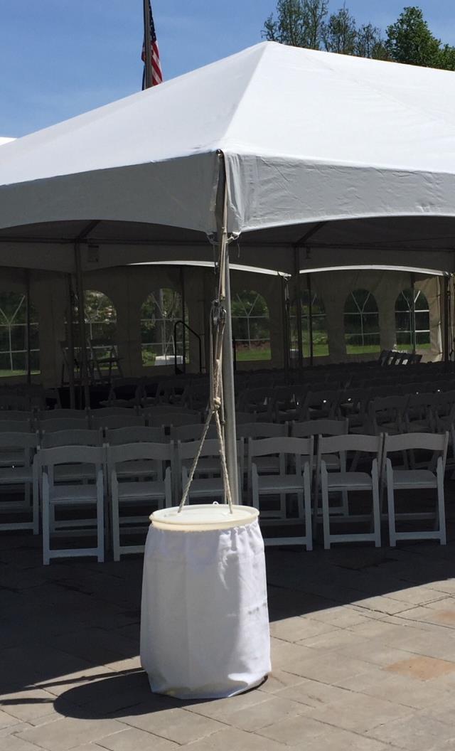 WHITE DRAWSTING BARREL WRAP Rentals East Lansing MI, Where to Rent