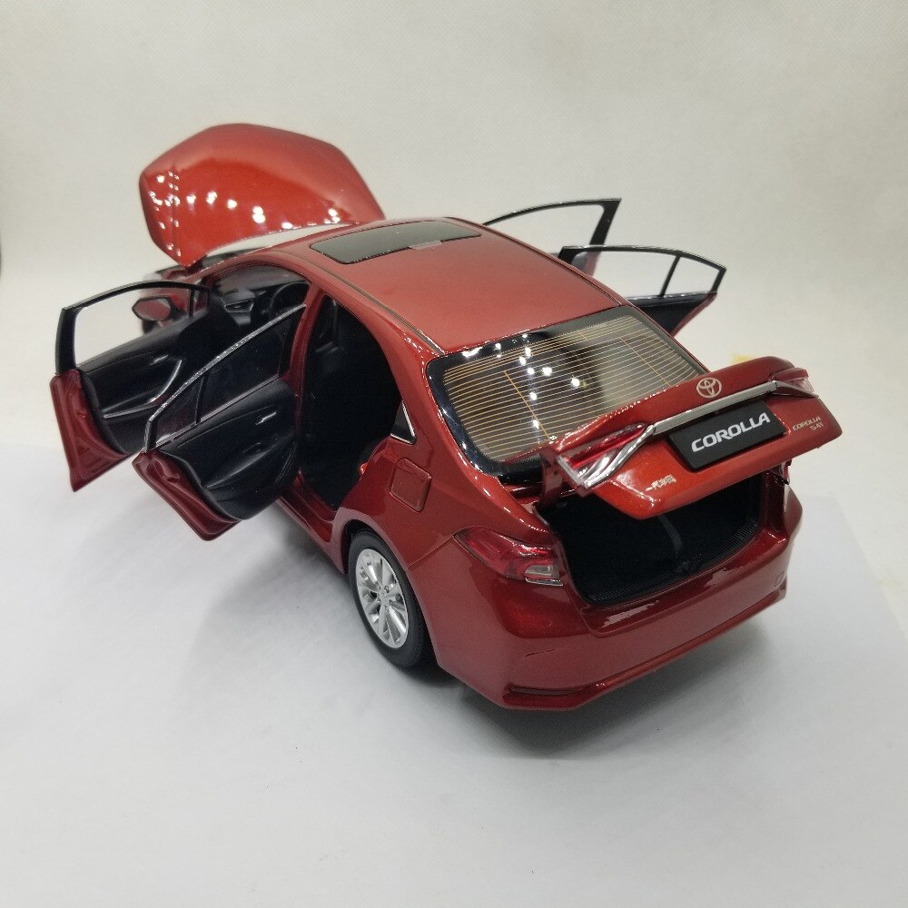 118 Diecast Model for Toyota Corolla 2019 Red Sedan Alloy Toy Car