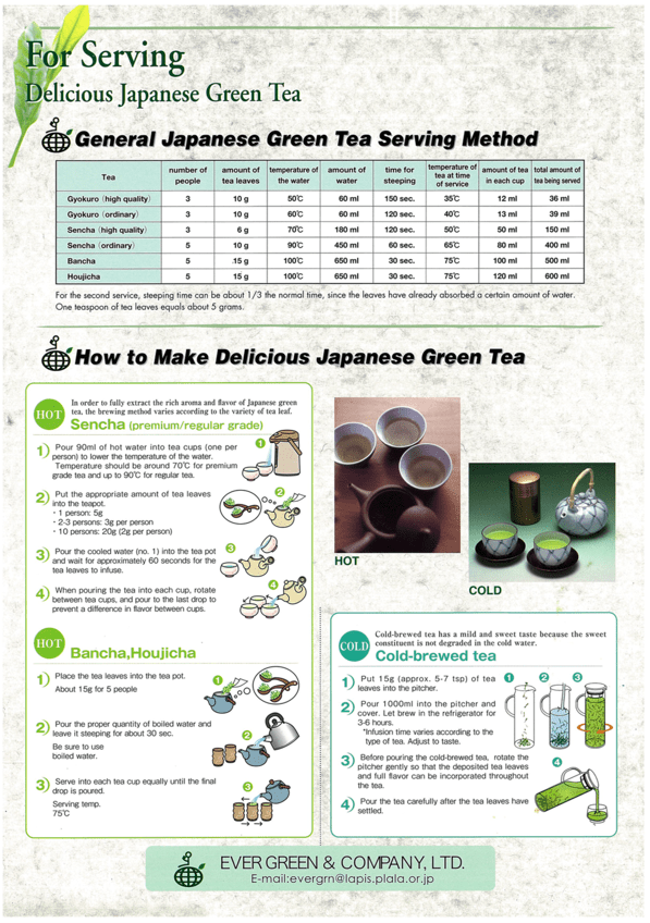 Serving Tea Ever Green Japanese Tea Exporter