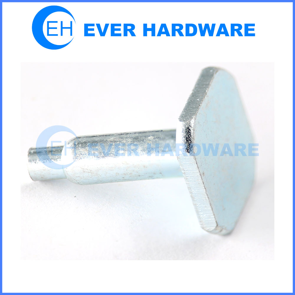 Square head screw chamfered flat head electroplating