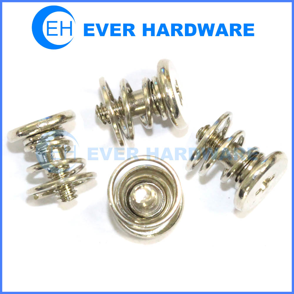 Self Ejecting Fasteners Flat Head Shoulder Spring Loaded Screws Custom