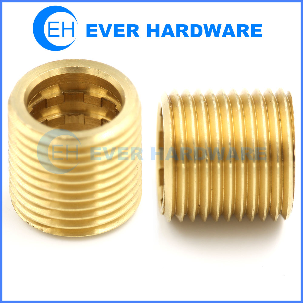 Helical Threaded Fastener Brass Insert Customize External Tooth Nut