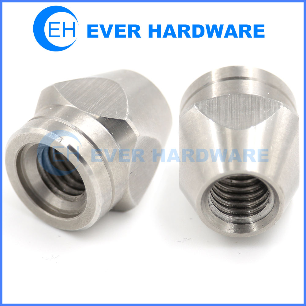 Metric Nuts Stainless Steel Conical Threaded Precision Machining Nut