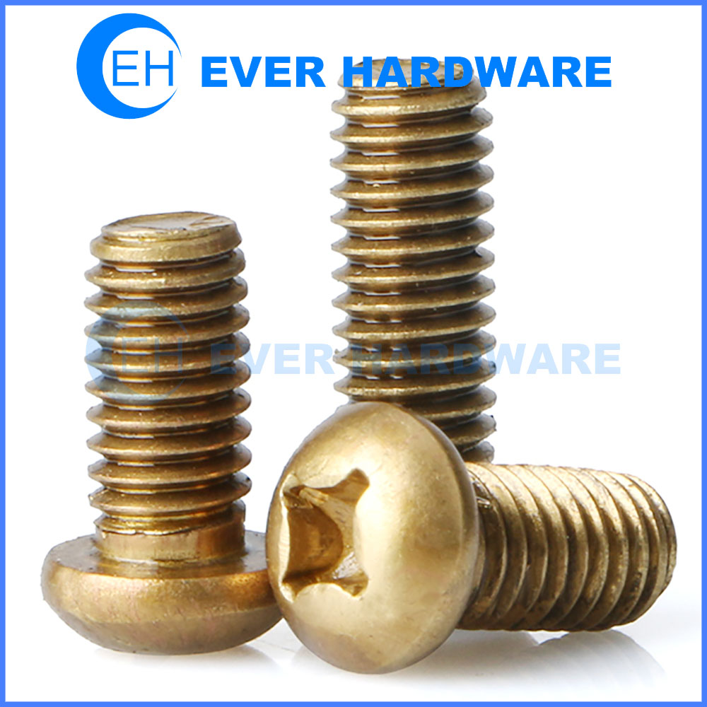 Bronze Machine Screws Phillips Drive Round Head Silicon Pan Fully