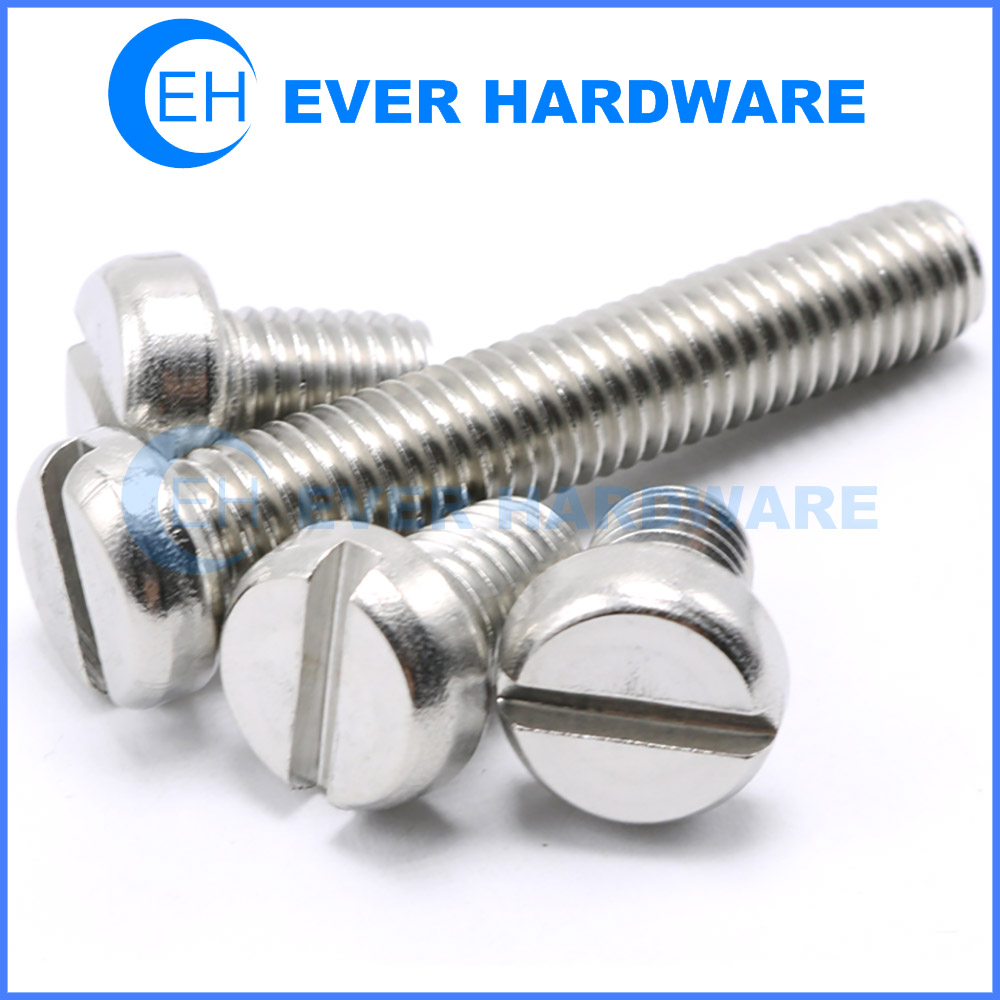 Machine Screw Suppliers Stainless Steel SS A2 Pan Head Slot Bolts Lead