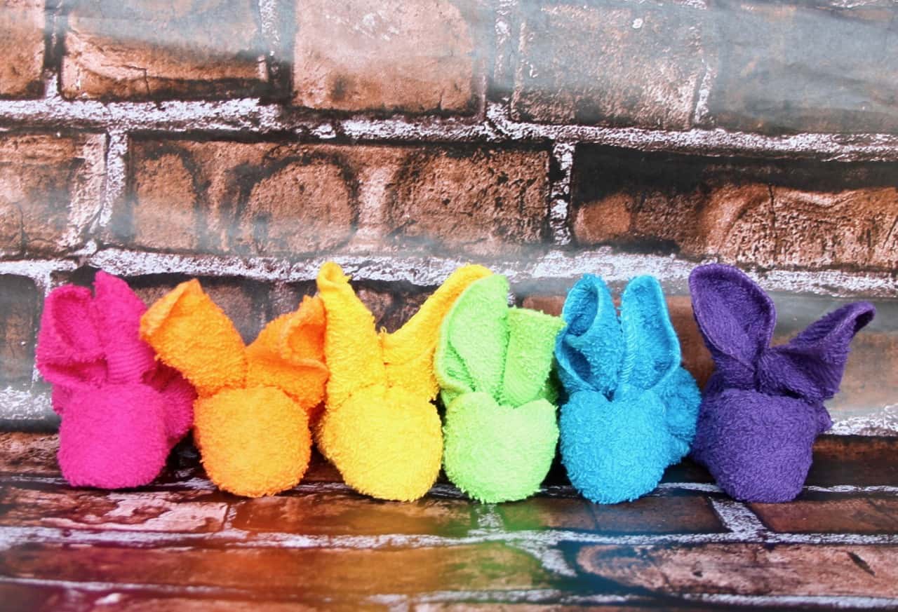 DIY Washcloth Bunnies for Baby Shower Gift Ever After in the Woods