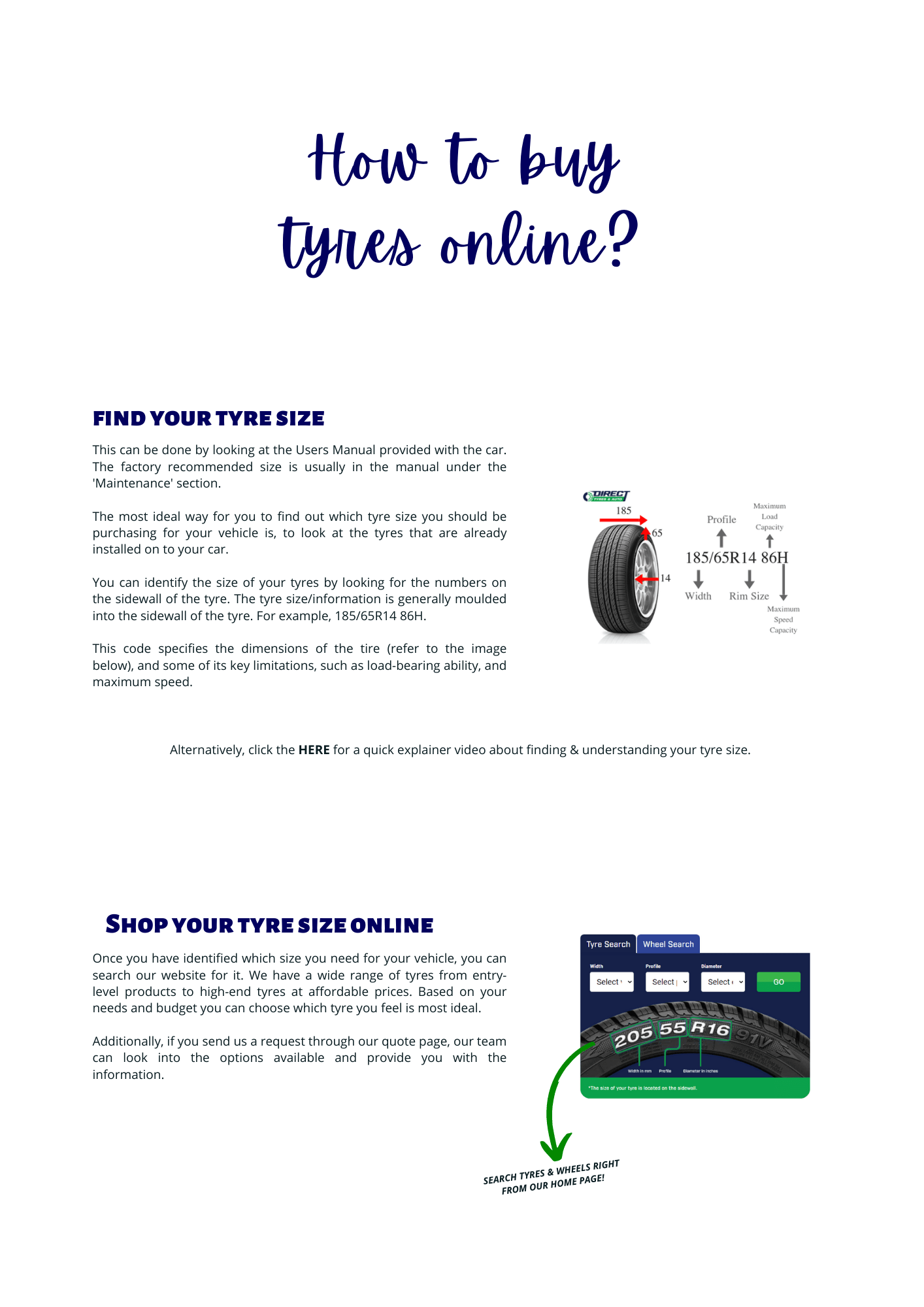 How to Buy Tyres Online