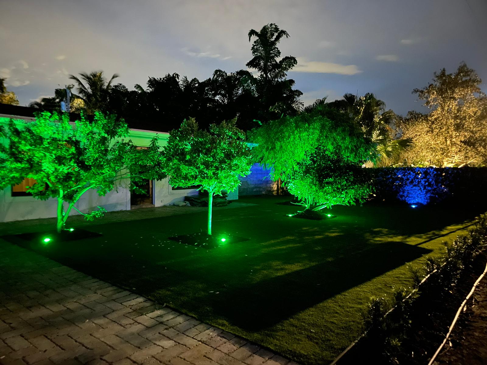 Add color to your Landscaping Lights Evergreen Tech Landscaping Boca