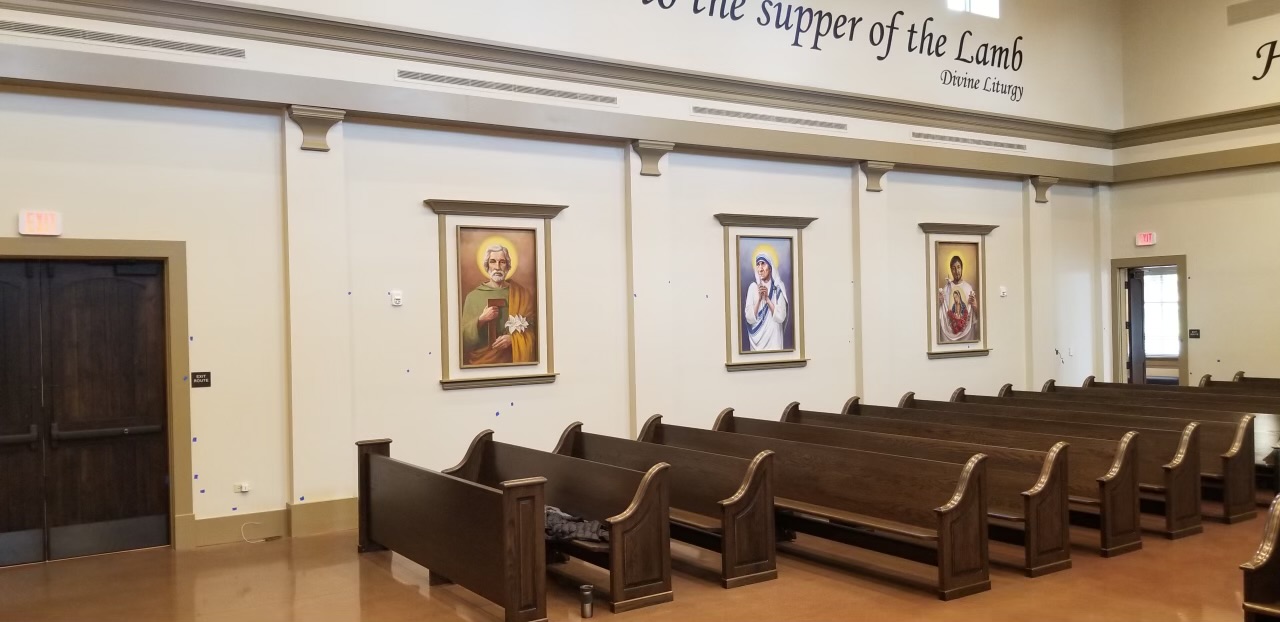 Calvary Funeral Home, Portrait Installation