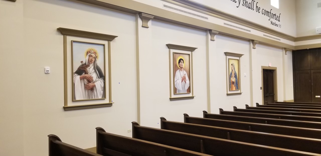 Calvary Funeral Home, Portrait Installation