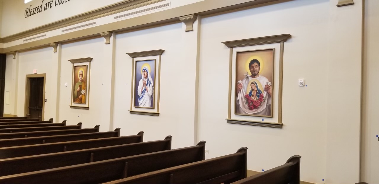 Calvary Funeral Home, Portrait Installation