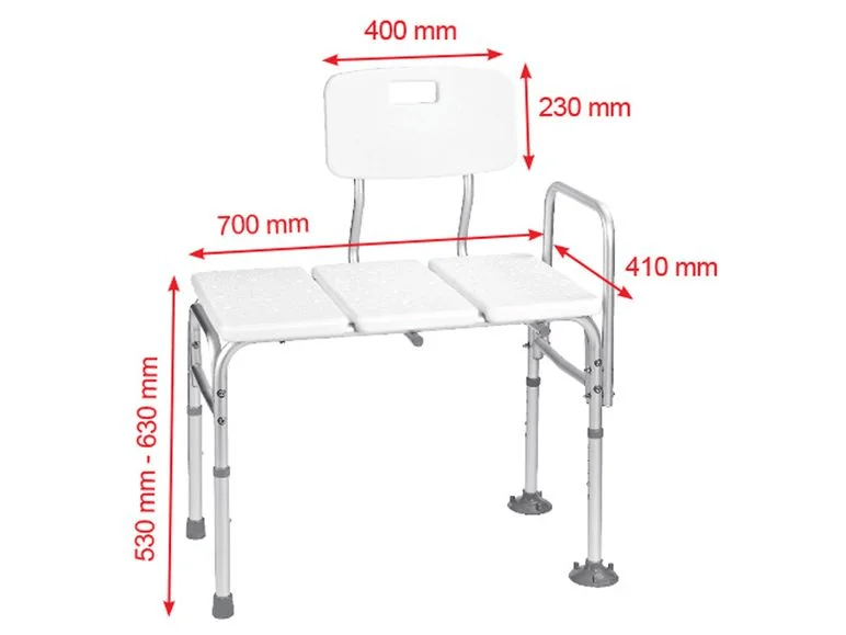 Ridder bathtub transfer benchLoad capacity up to 150 kg, height