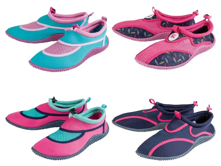 PEPPERTS kids aqua shoes girls, with light soleAvailable in patterned / fuchsia / navy, fuchsia