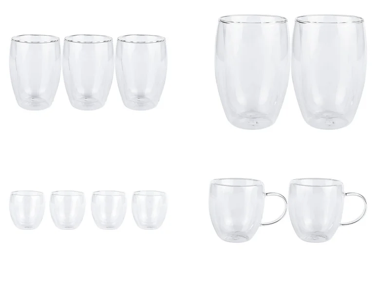 ERNESTO® glass sets, made of doublewalled borosilicate glassDishwasher