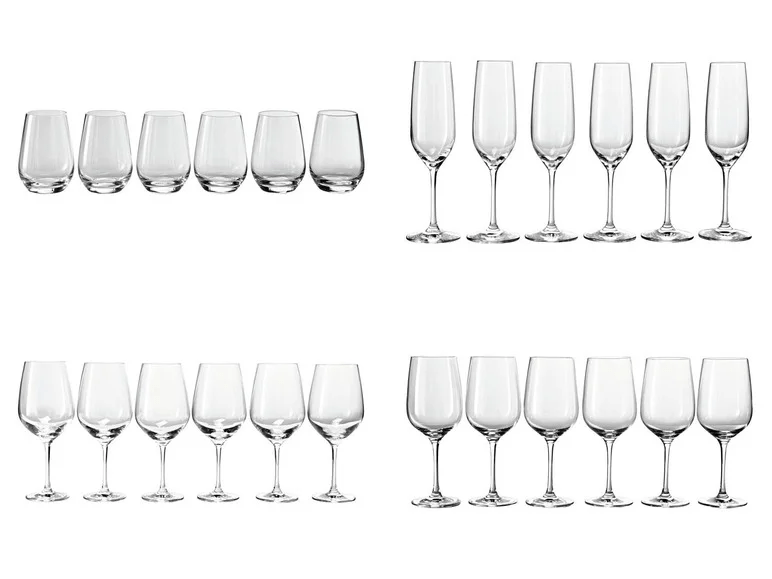ERNESTO® glasses, 6 pieces, made of crystal glassDishwasher safe