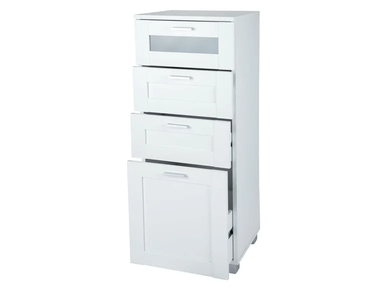 Livarno Home bathroom chest of drawers “Basel”, with 4 glass frame