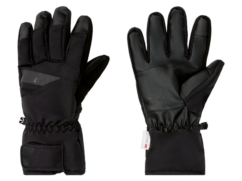 CRIVIT®PRO men’s ski gloves, breathable and warmly linedAvailable in navy & blackFeatures