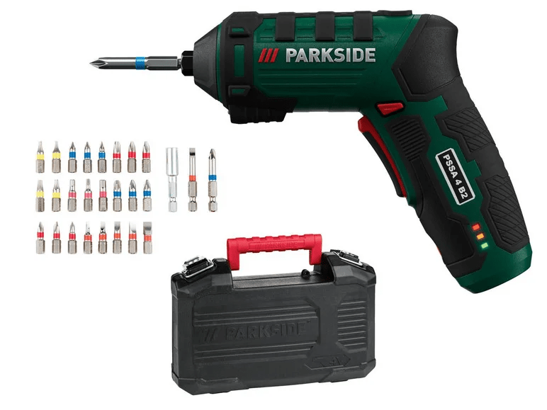 PARKSIDE® cordless straight screwdriver »PSSA 4 B2«Torque max 10 NmSpeed 200 min¹