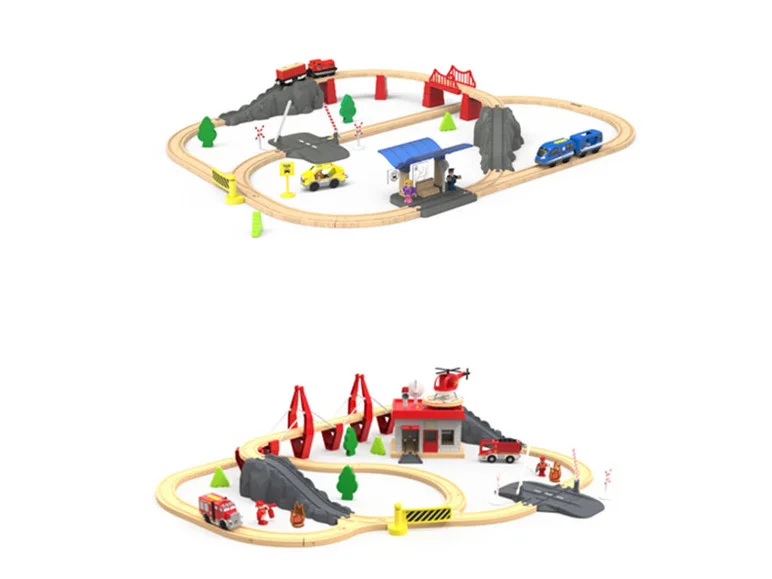 PLAYTIVE® train set, made of real woodEquipment with lots of