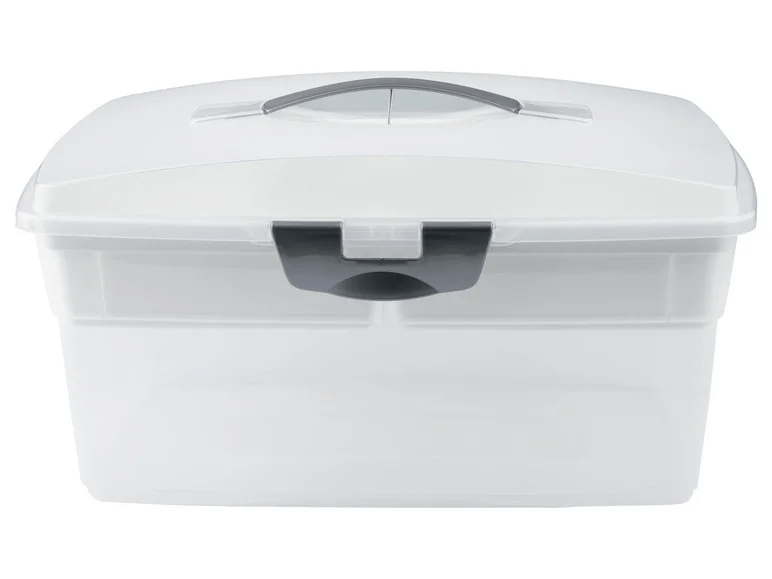 CRELANDO® storage box, with insert compartment, 11 lCapacity 11 liters