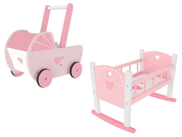 PLAYTIVE® baby doll furniture, made of real woodSpecial feature With