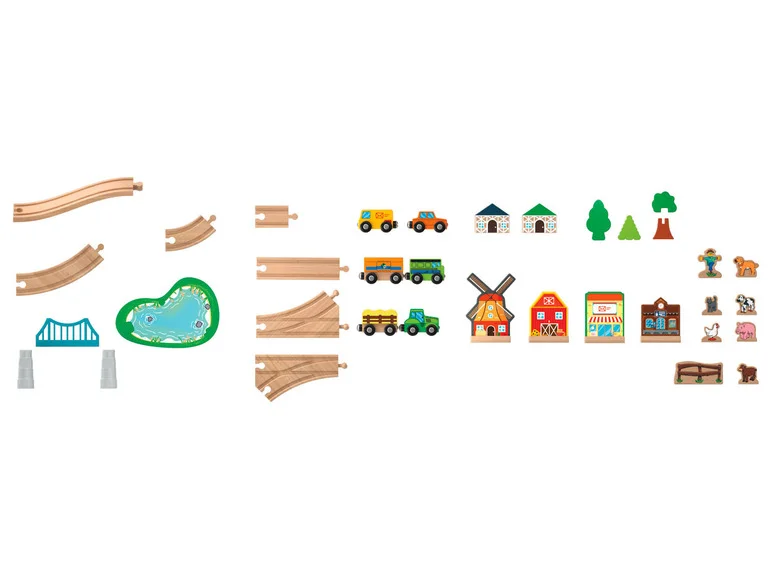 PLAYTIVE® train, made of real woodEquipment Extensive equipment for