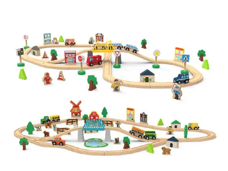 PLAYTIVE® train, made of real woodEquipment Extensive equipment for