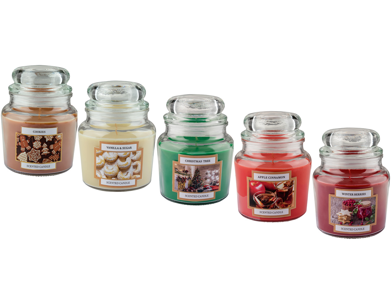 LIVARNO HOME® scented candle in a glassIn the scents of balsam cedar