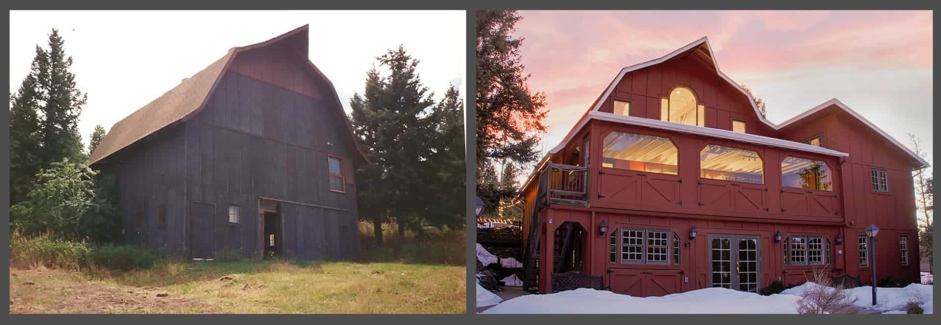 Our History Evergreen Red Barn