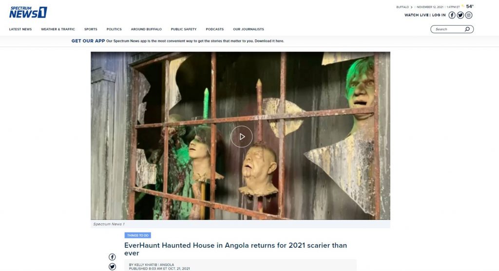 Spectrum News 1 EverHaunt Haunted House in Angola returns for 2021
