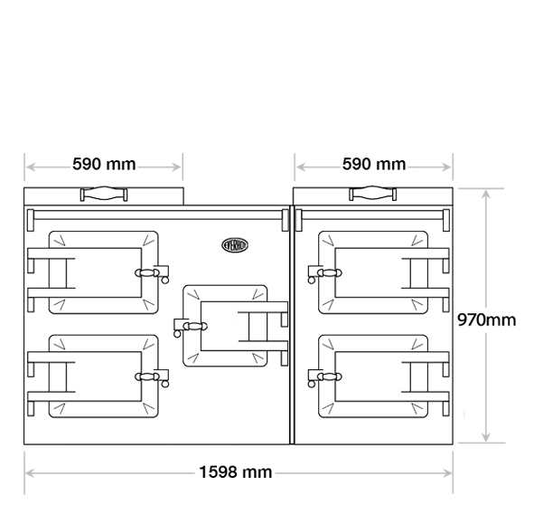 Everhot 160i 160cm Induction Range Cooker Everhot Cookers