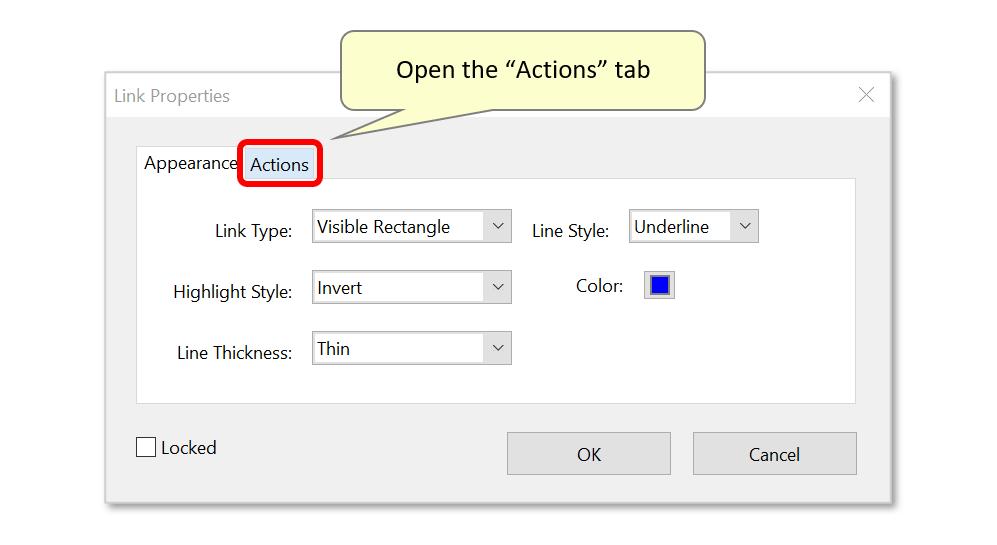 Adding Links to Bookmark Actions Using JavaScript in Adobe Acrobat
