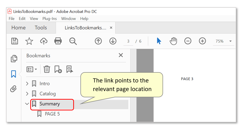 Adding Links to Bookmark Actions Using JavaScript in Adobe Acrobat