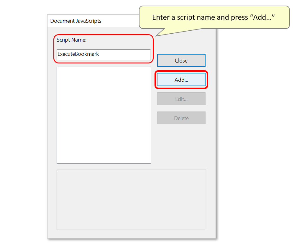 Adding Links to Bookmark Actions Using JavaScript in Adobe Acrobat