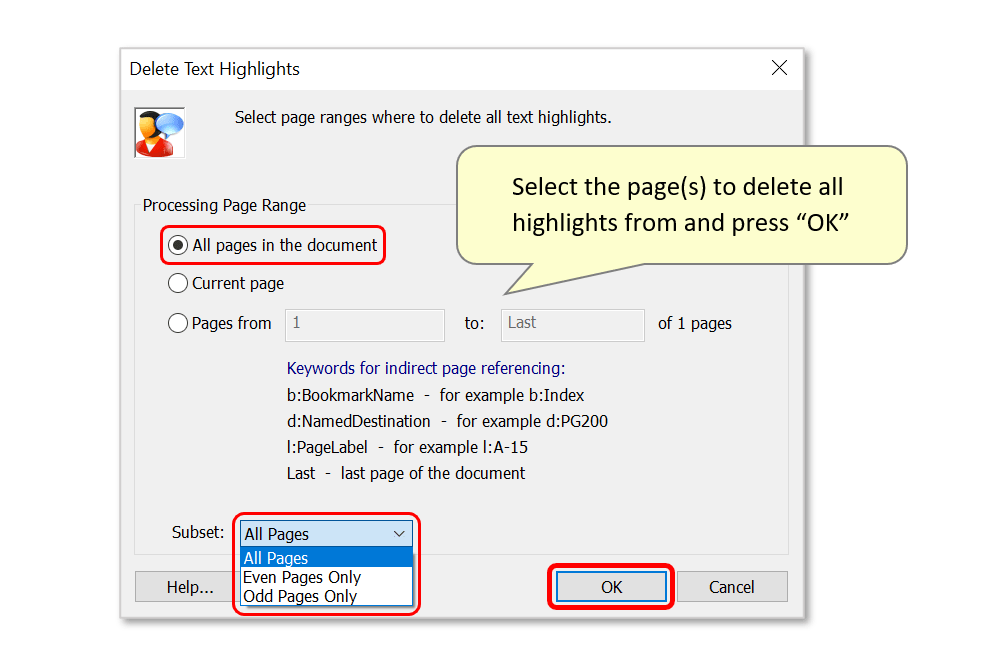 How to remove text Highlight of pdf document in Adobe Acrobat.