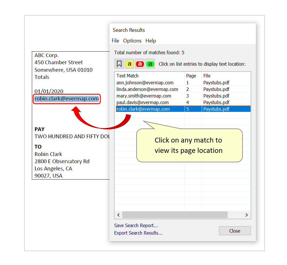 Extract Email Addresses from a PDF into a Spreadsheet