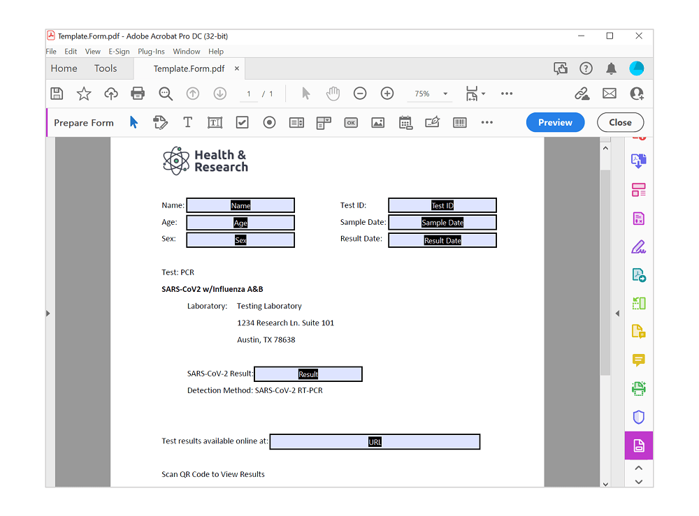 Creating PDF Documents With Custom QR Codes with  Links