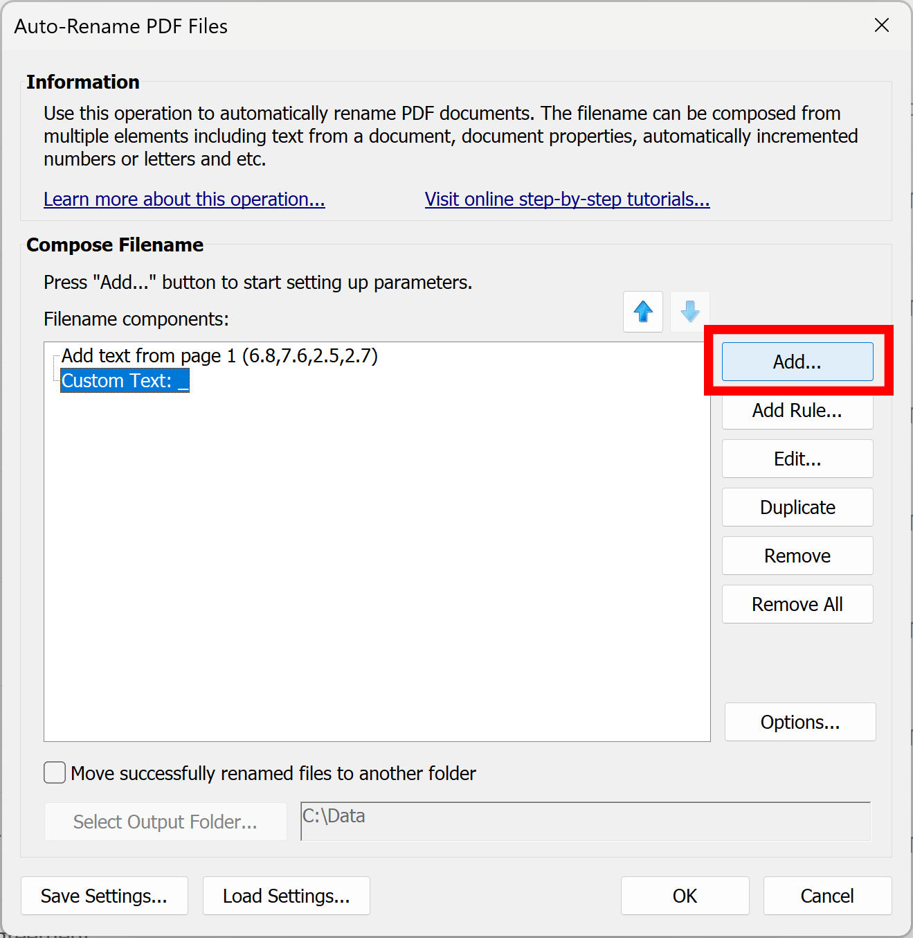 Automatically Rename PDF Files
