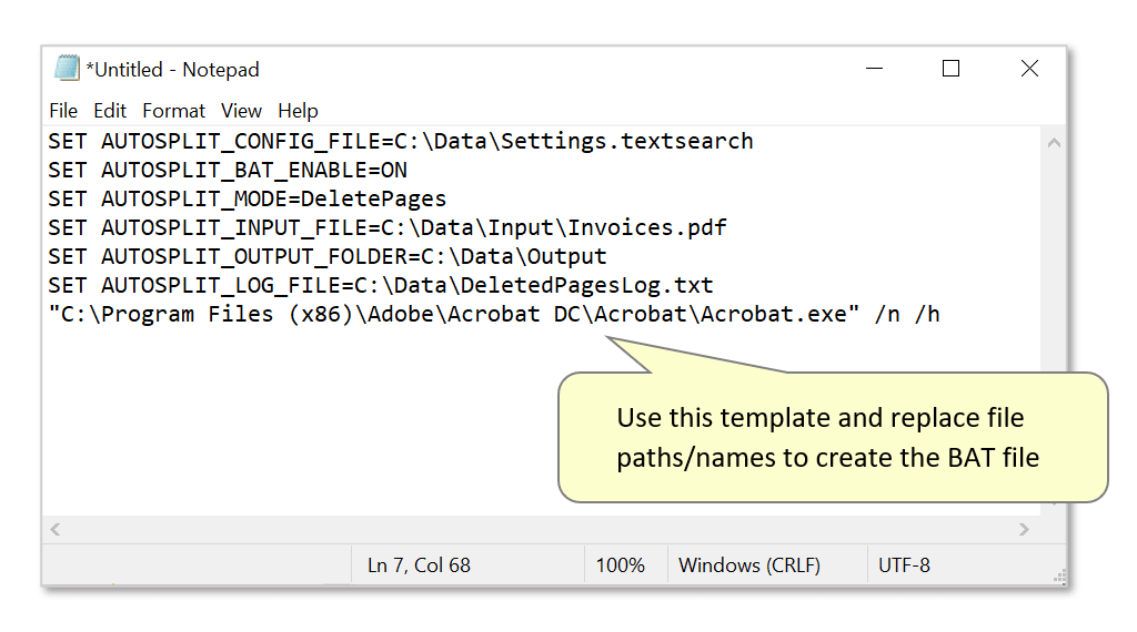 Deleting Pages Via a Text Search With a Commandline BAT File