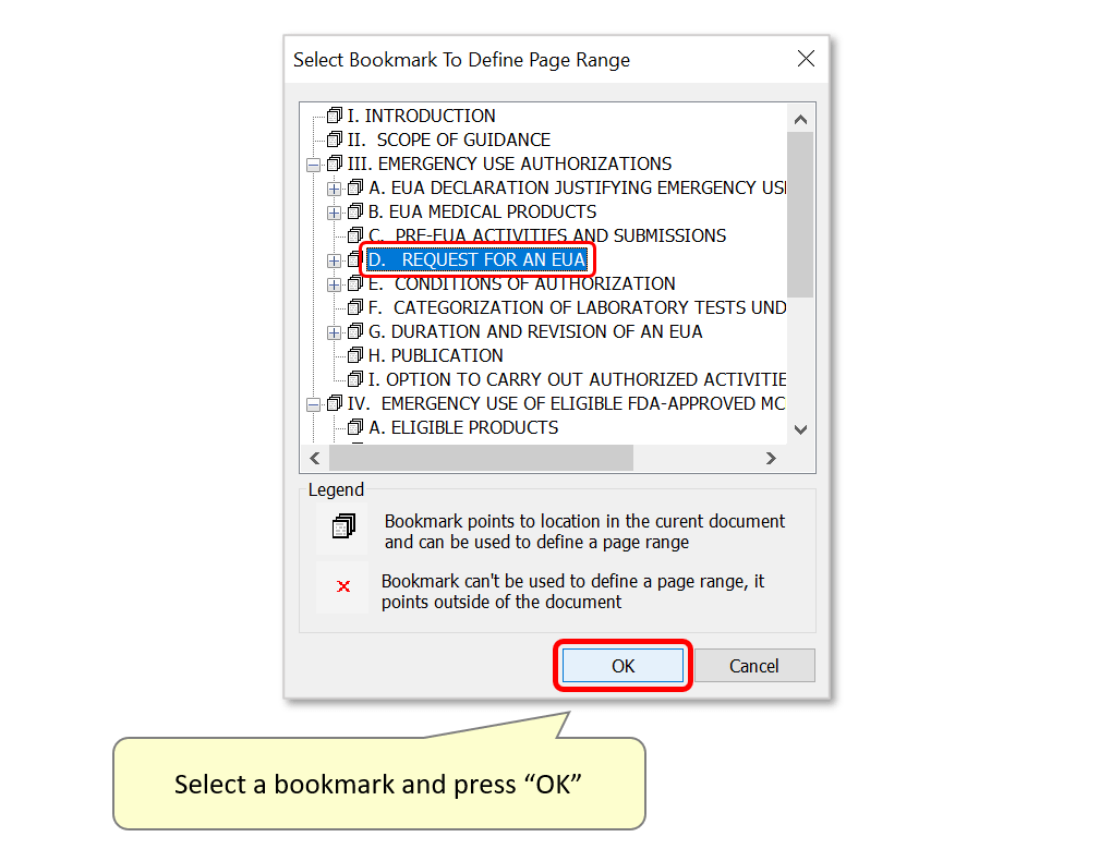 Extract Bookmarked PDF Pages into a Separate File