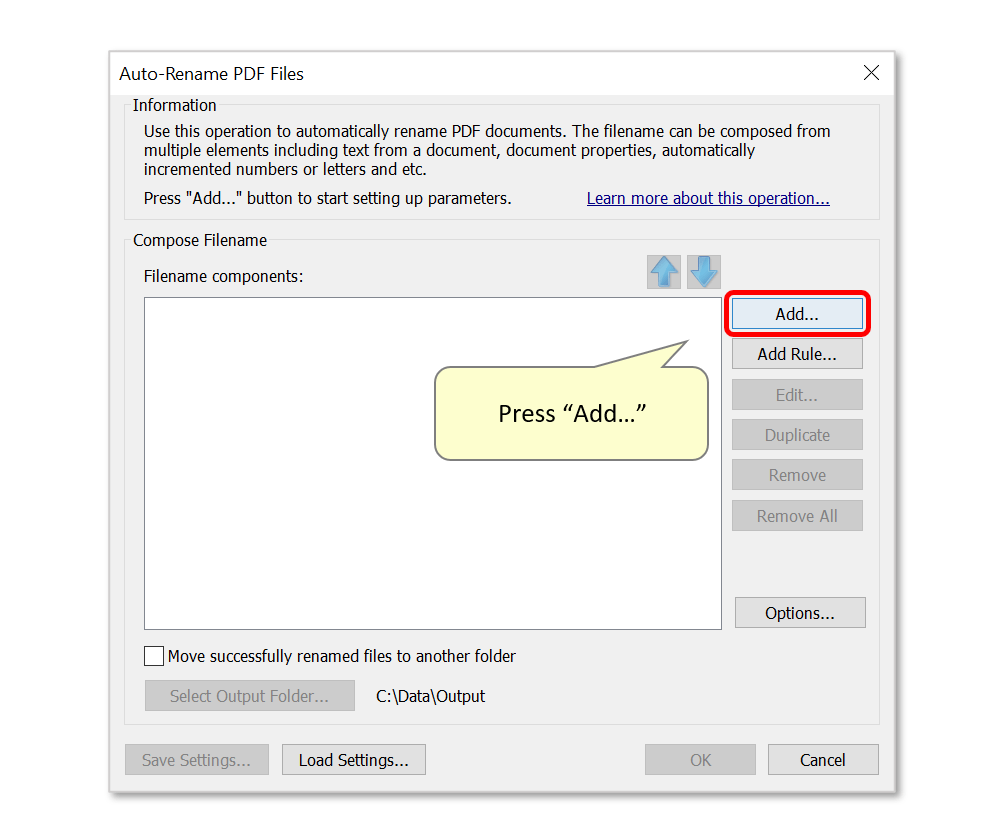 Rename PDF Documents Using a Lookup Table