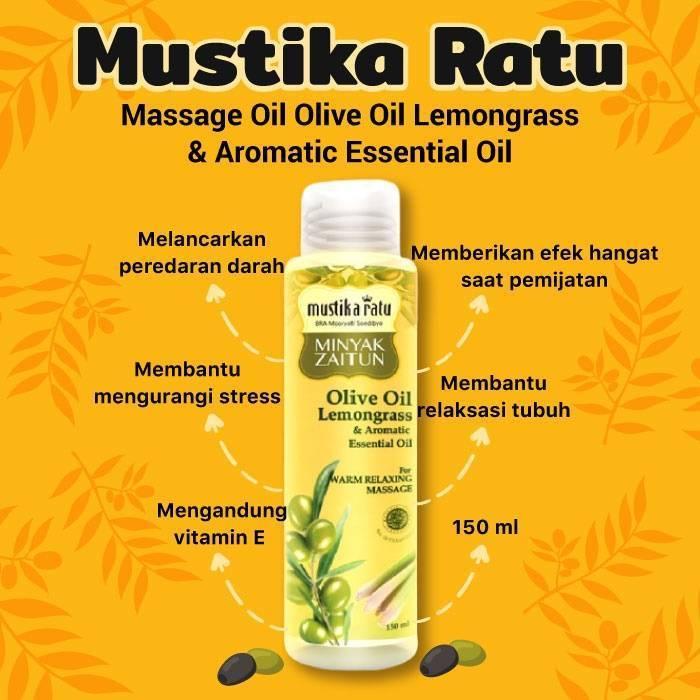 Mustika Ratu Massage Oil 150 gr Olive Oil Lemongrass & Aromatic