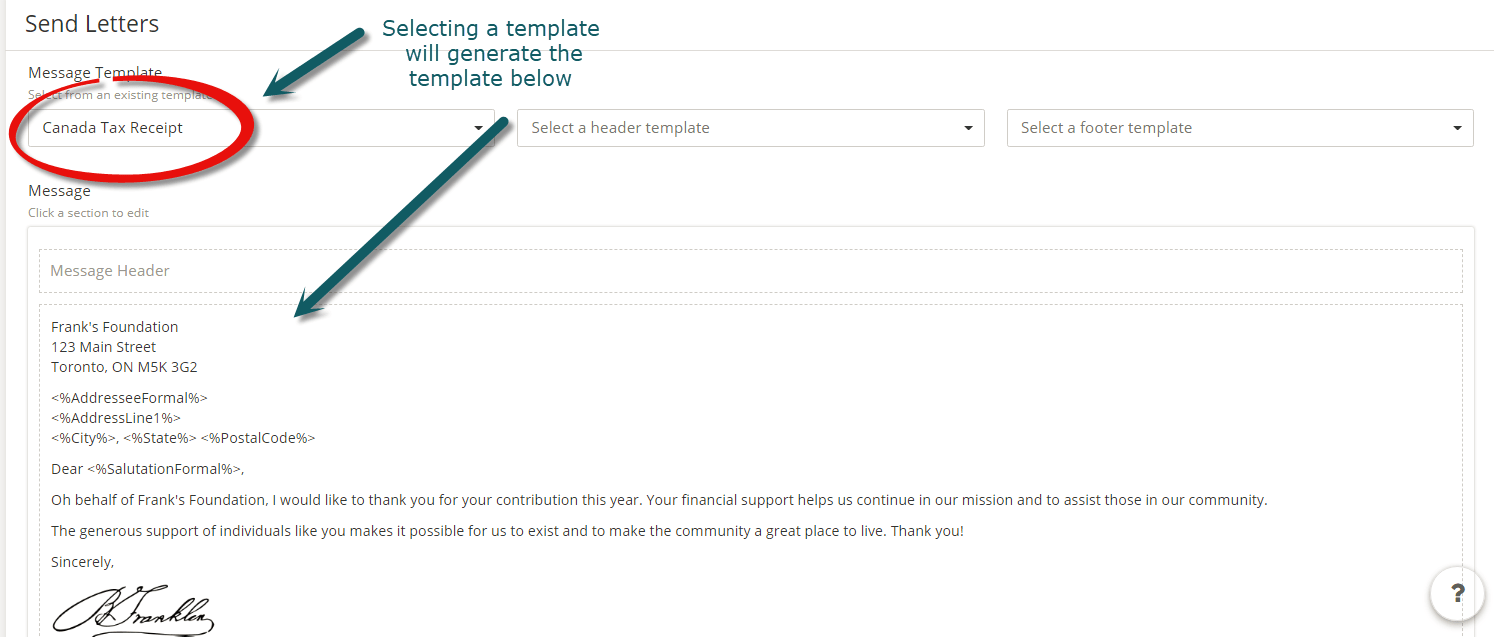 Create a Mailing FrontStream