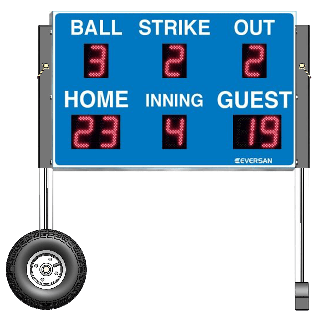 Portable Scoreboards Light Weight, Easy to use, Wheel Carts & More!