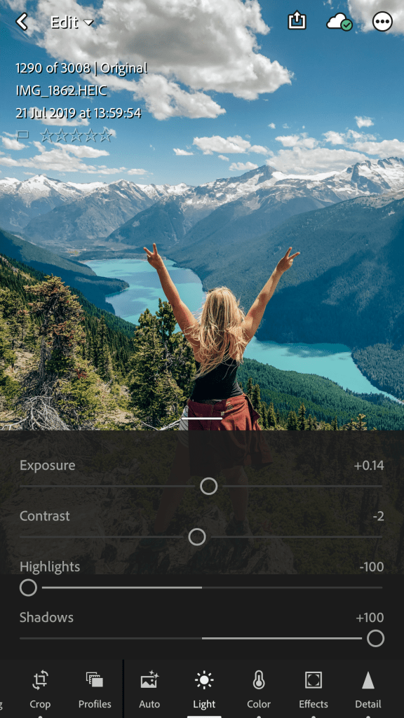 Free Preset for Lightroom Mobile and editing tutorial Ever The Wanderer